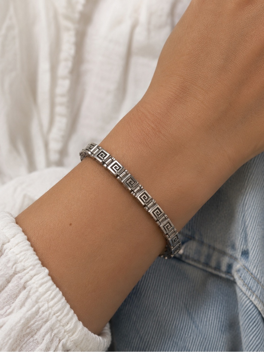Handmade 925 Grecian Key Bracelet